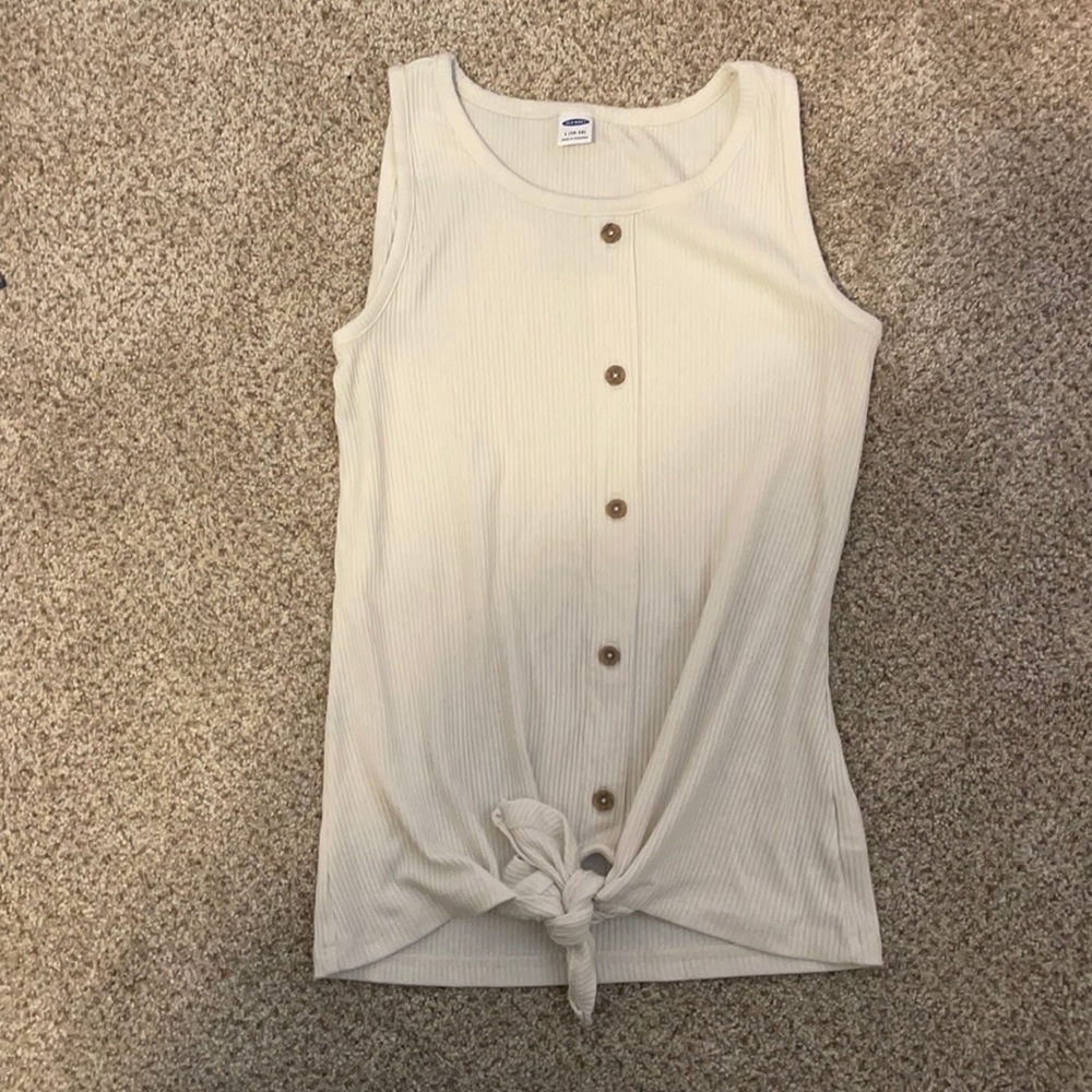 Old navy girls ivory tank
